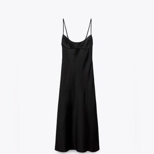 Zara Satin Midi Dress